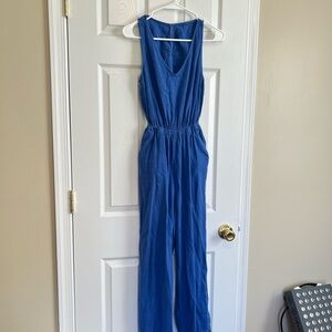 Universal Thread V-Neck Blue Jumpsuit